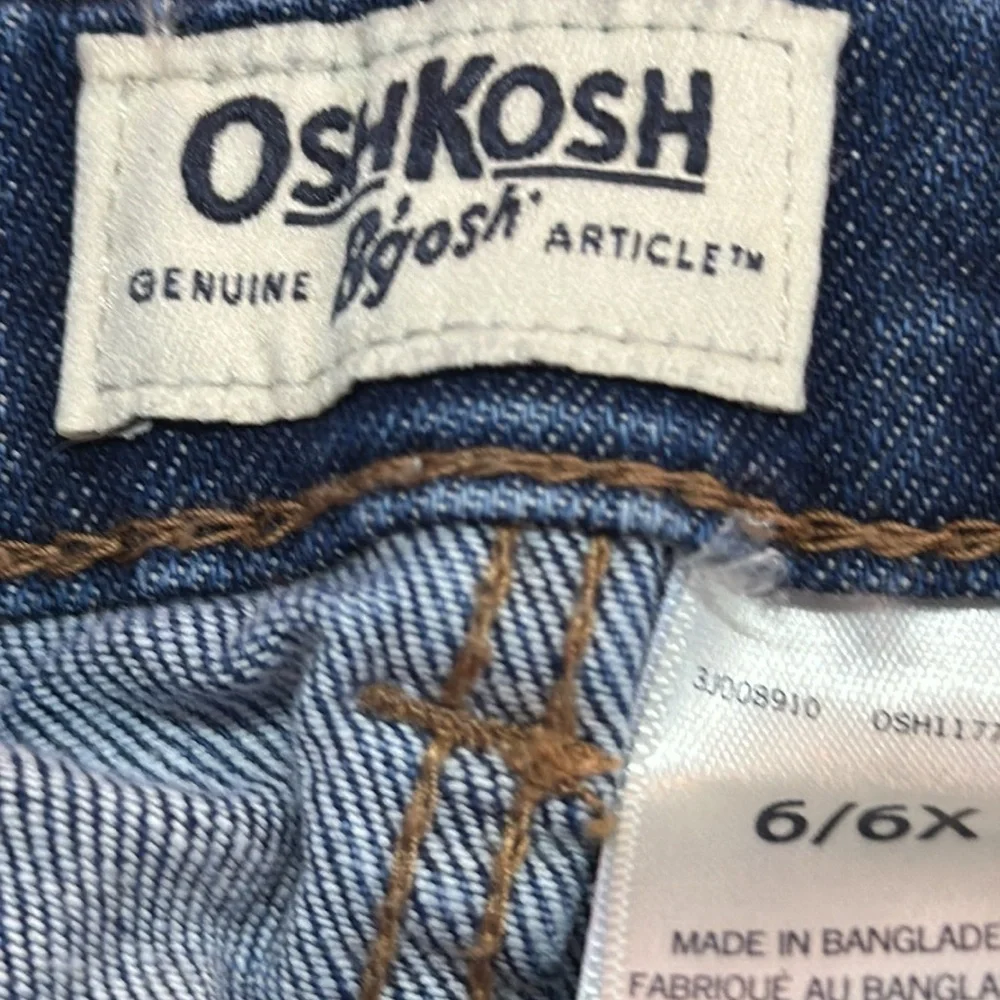 Oshkosh B’gosh Blue Denim Button Front Skirt Cotton/Elastane Four Pockets 6/6X